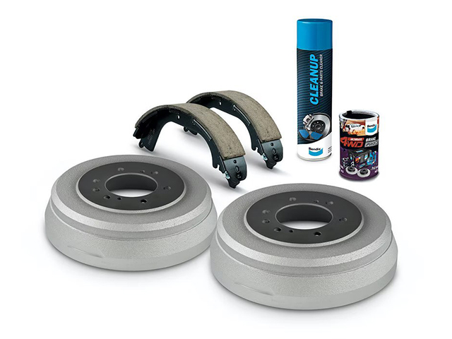 Bendix Ultimate High Performance Rear Brake Drum Upgrade Suitable for Nissan Navara D22 1997 to 02/2015 (Kit) - U4WD-DBUK785